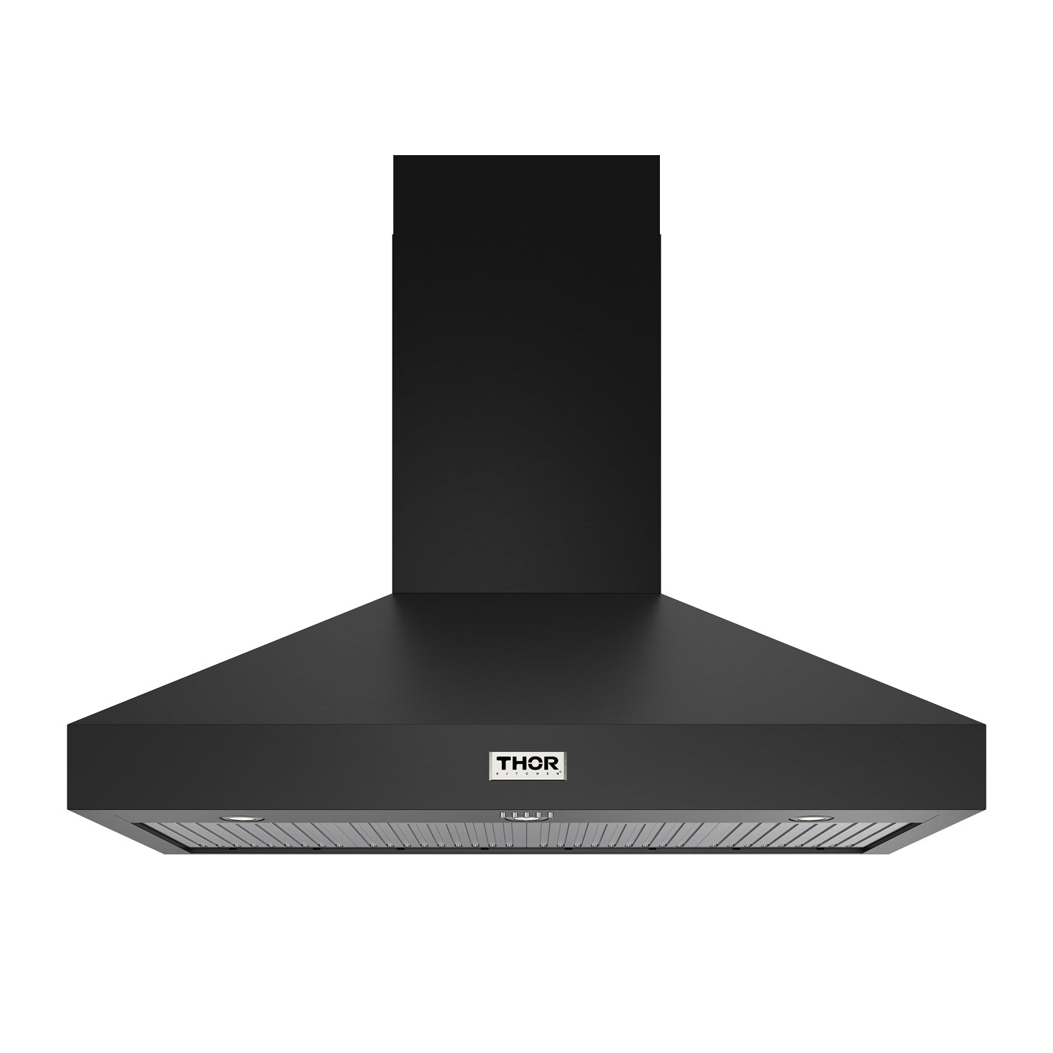 48" Professional Wall Mount Pyramid Range Hood in Black