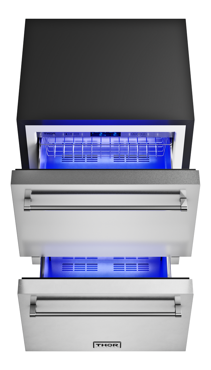 Thor Kitchen 24-Inch Indoor Outdoor Freezer Drawer – Model TRZ24U-R (Renewed)