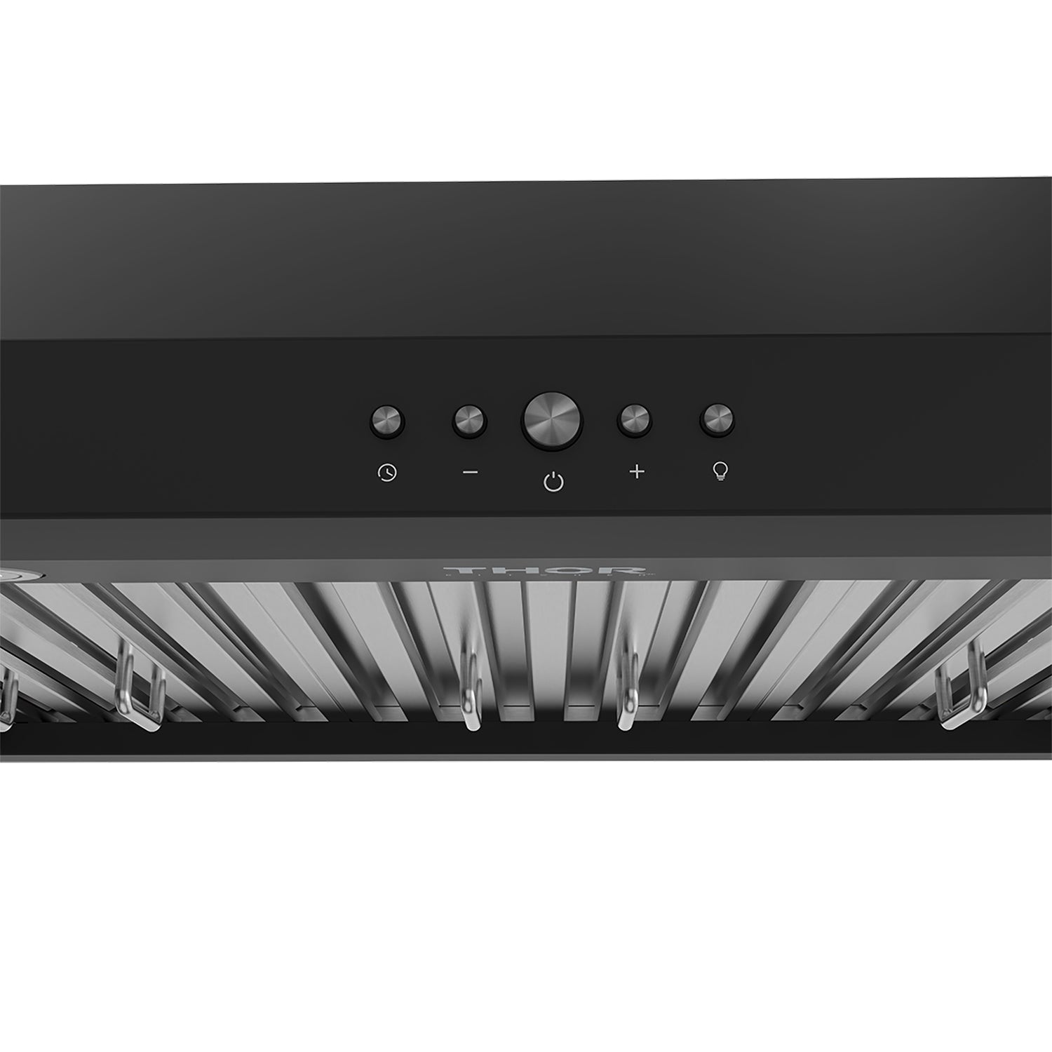30 Inch Convertible Under Cabinet Hood 10 Inch Height, 480 CFM and Baffle Filters in Black