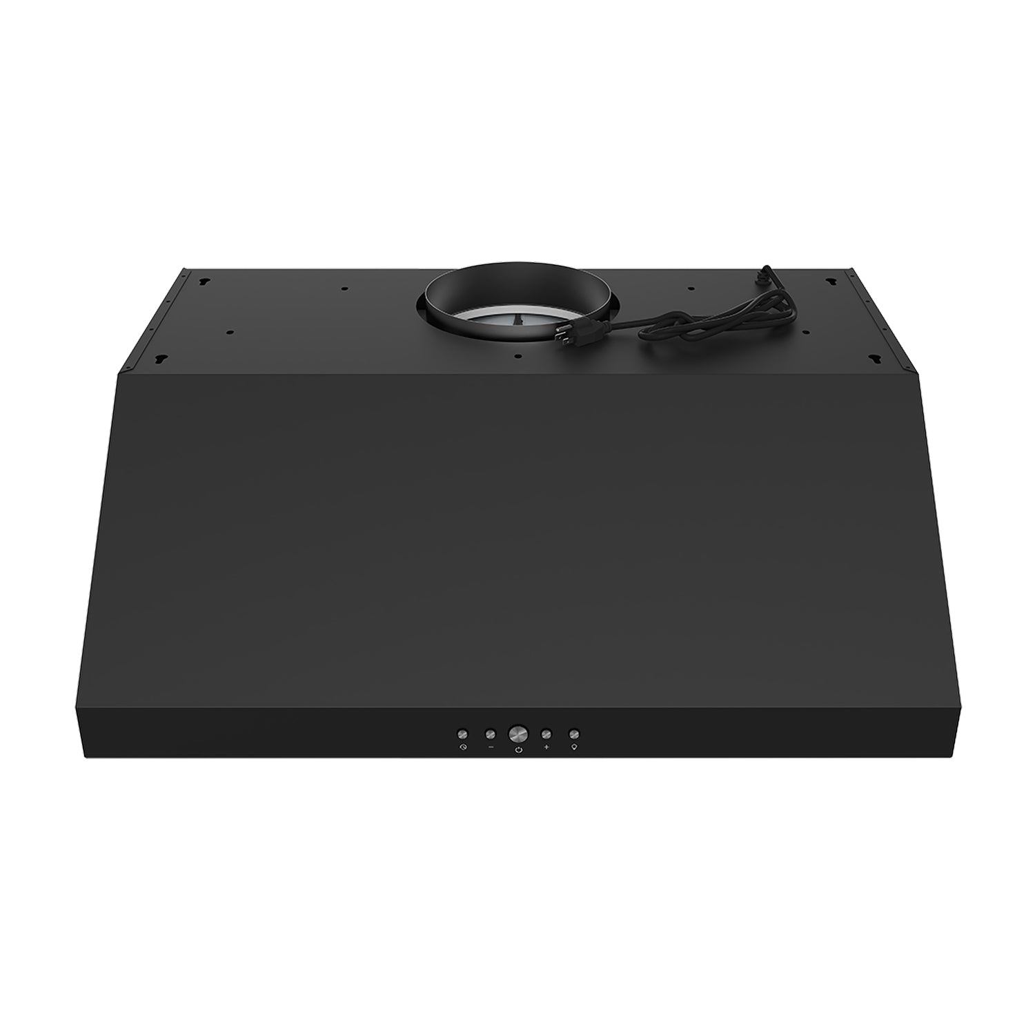 30 Inch Convertible Under Cabinet Hood 10 Inch Height, 480 CFM and Baffle Filters in Black