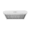 30 Inch Convertible Under Cabinet Hood 10 Inch Height, 480 CFM and Baffle Filters in White
