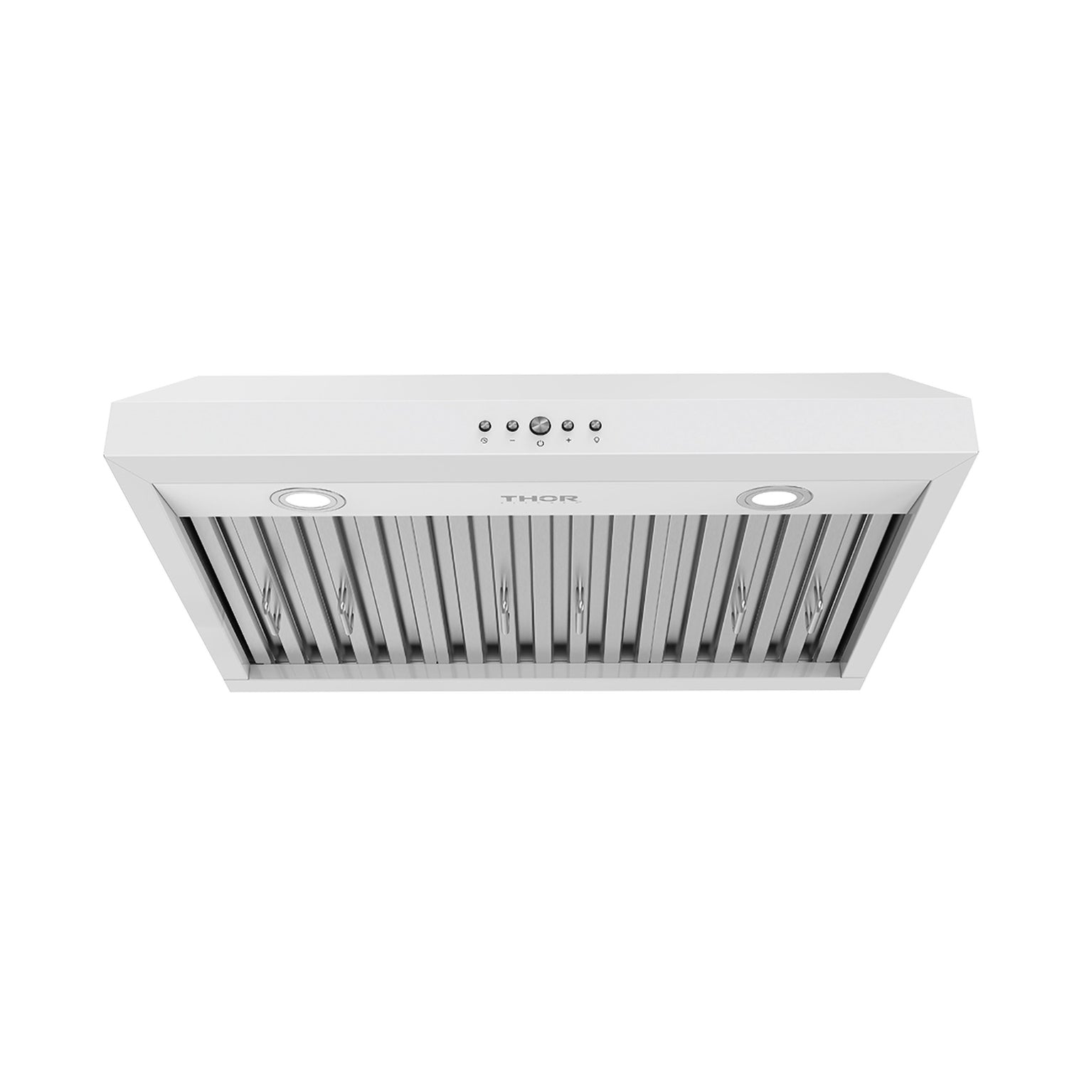 30 Inch Convertible Under Cabinet Hood 10 Inch Height, 480 CFM and Baffle Filters in White