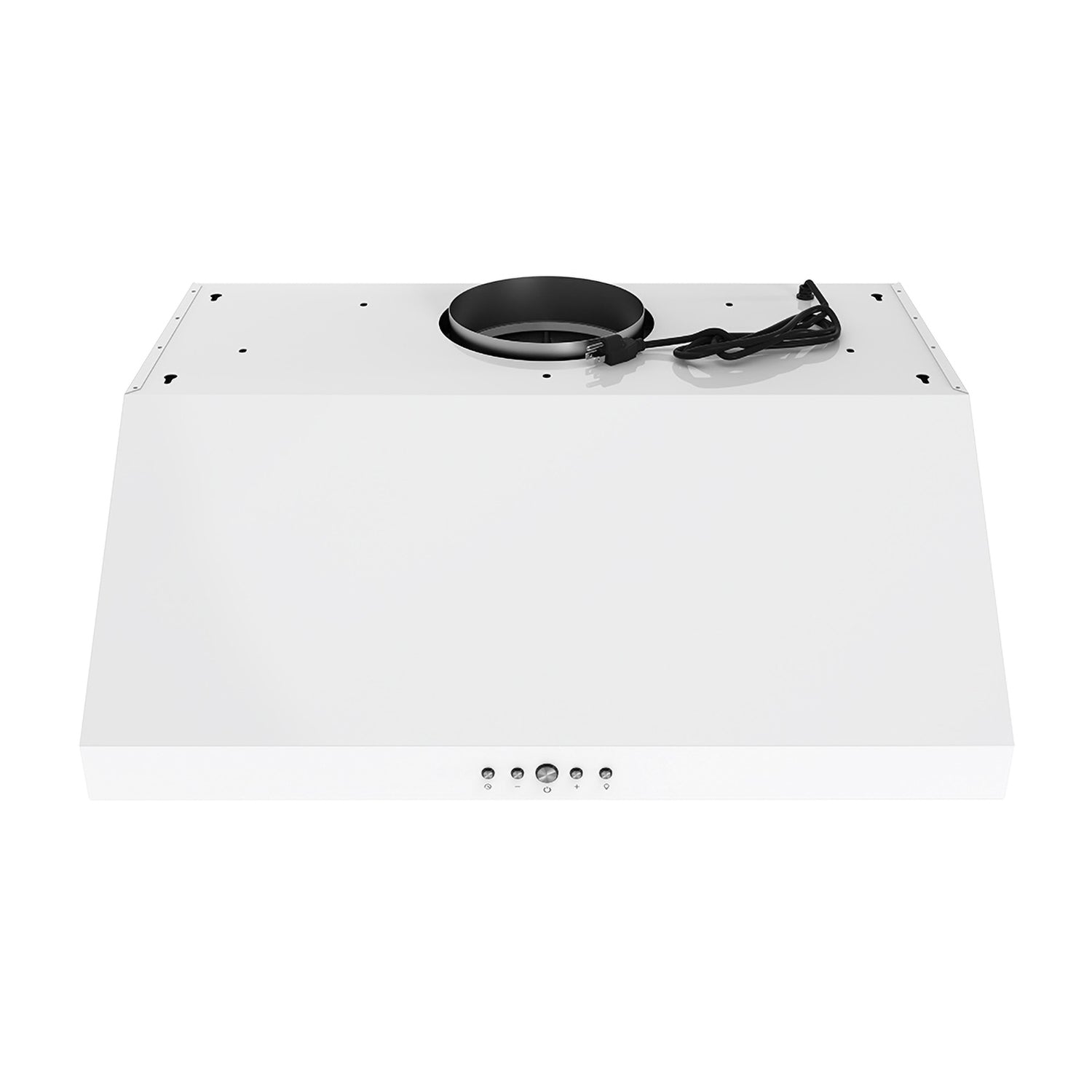 30 Inch Convertible Under Cabinet Hood 10 Inch Height, 480 CFM and Baffle Filters in White