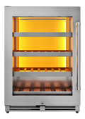 24 Inch Single Zone Wine Cooler, Left Swing, 45 Wine Bottle Capacity