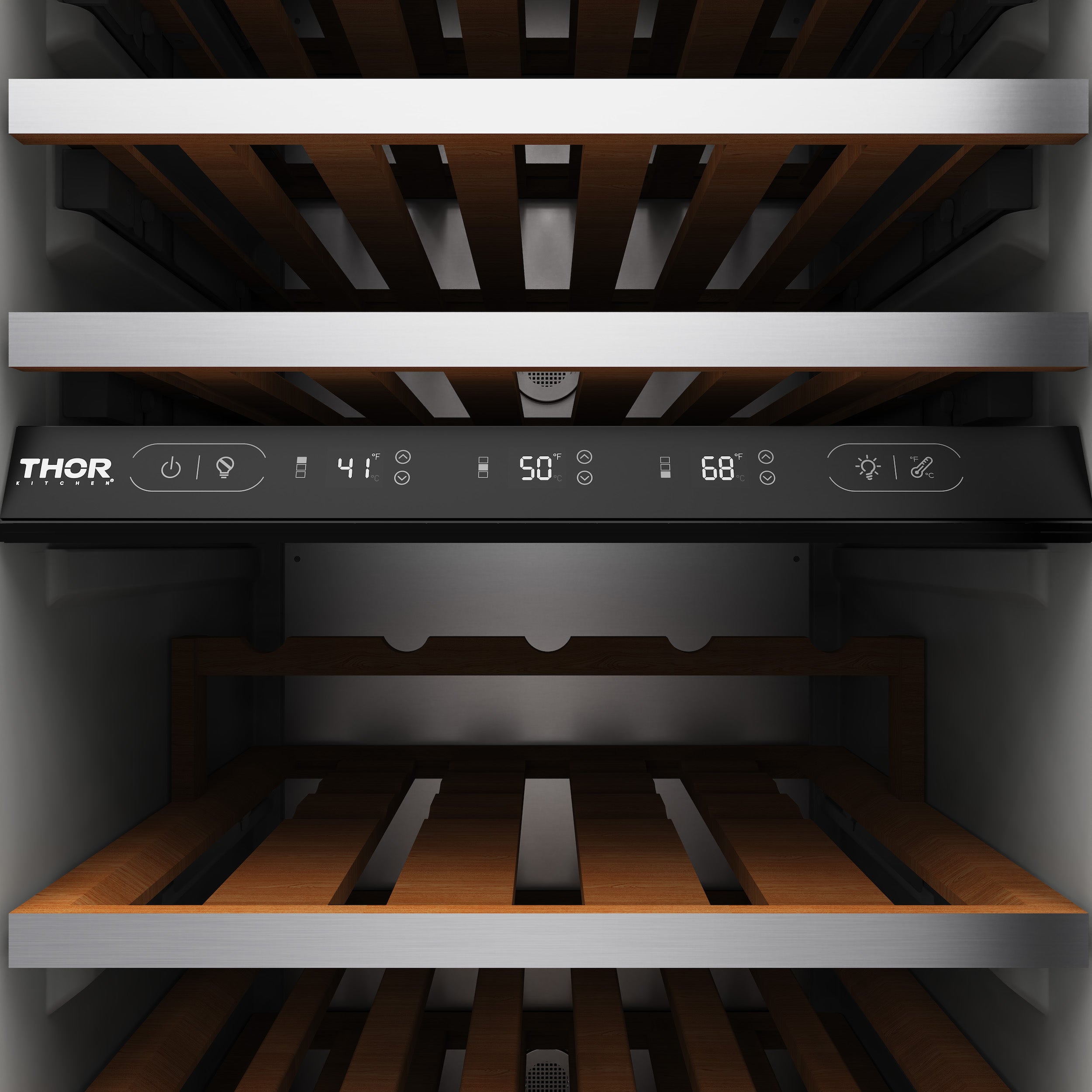 24 Inch Built-in Column Wine Cooler, Stainless Steel Panel Ready