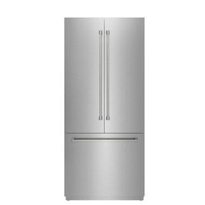 36 Inch French Door Built-In Stainless-Steel Panel-Ready Refrigerator