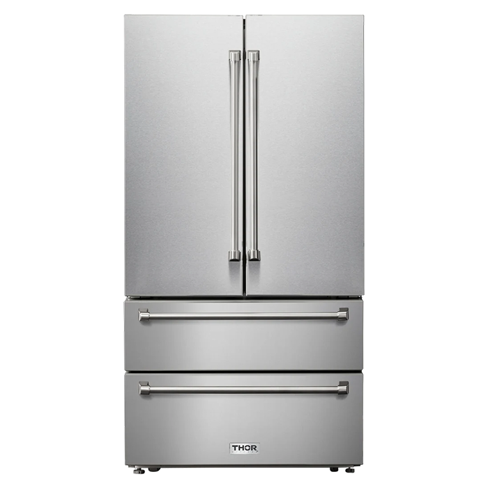 36 Inch Professional French Door Refrigerator with Ice and Water Dispenser - Thor Kitchen