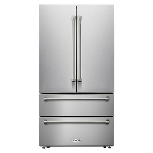 36 Inch Professional French Door Refrigerator with Ice and Water Dispenser - Thor Kitchen