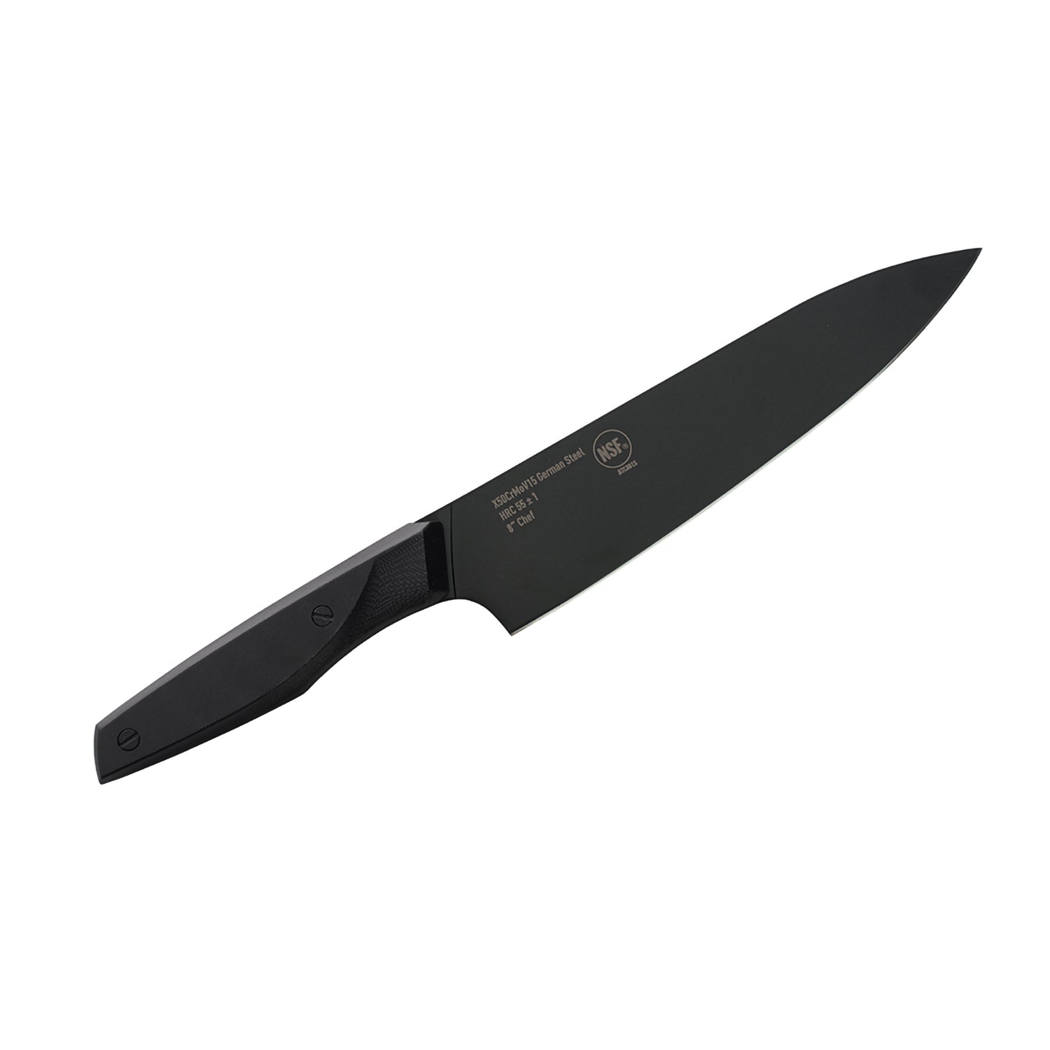Black Titanium Coated German Steel Chef Knife 8 Inches